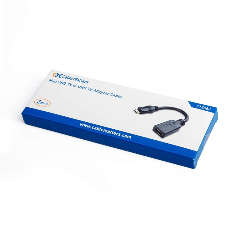 Cable Matters Mini UHD TV to UHD TV Adapter Cable, Two Pack